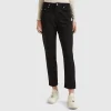 Cropped high-waisted jeans