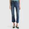 Cropped jeans in recycled cotton