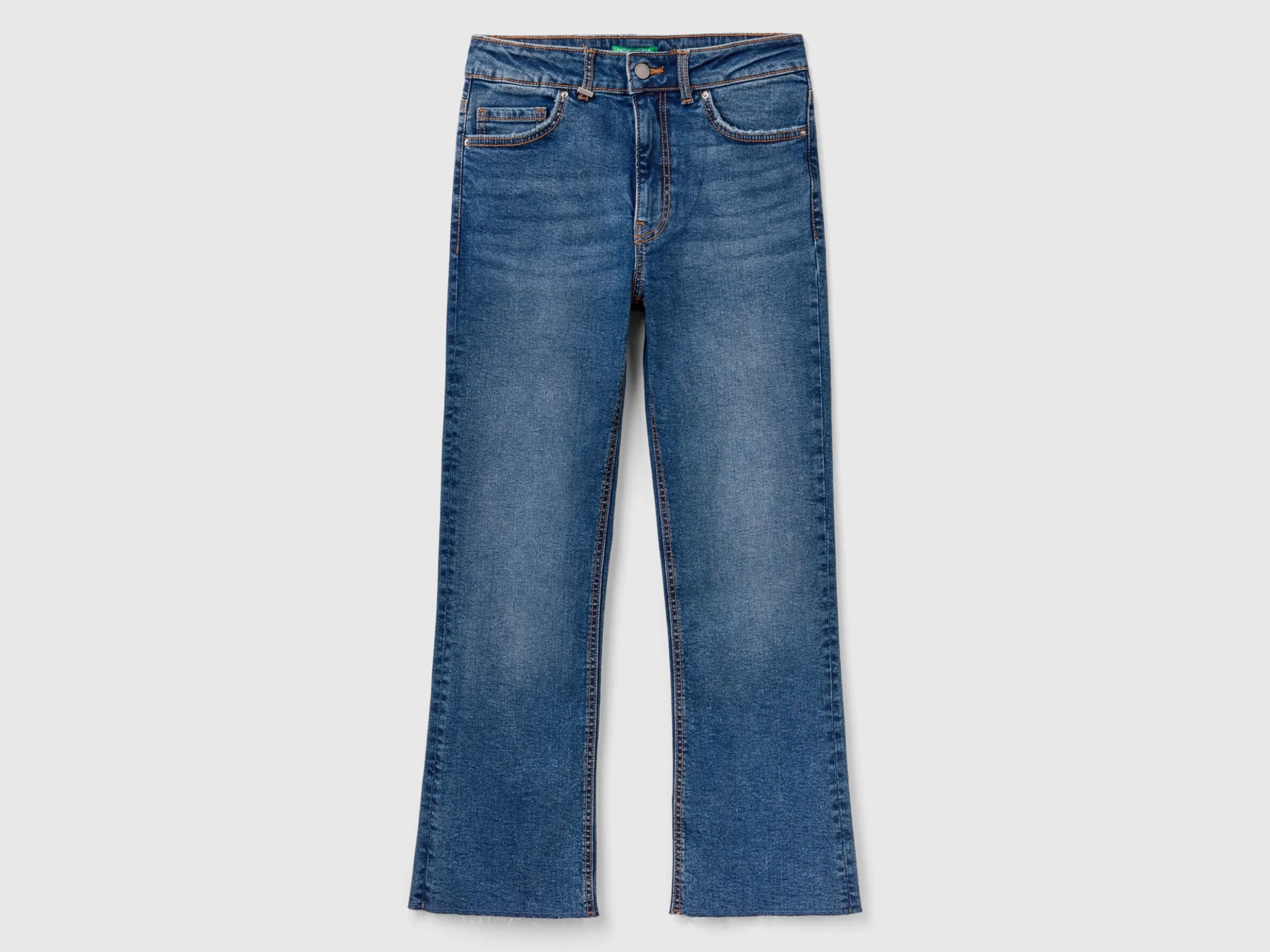 Cropped jeans in recycled cotton