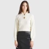Cropped knit polo