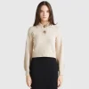 Cropped knit polo