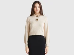 Cropped knit polo