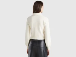 Cropped knit polo