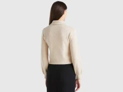 Cropped knit polo