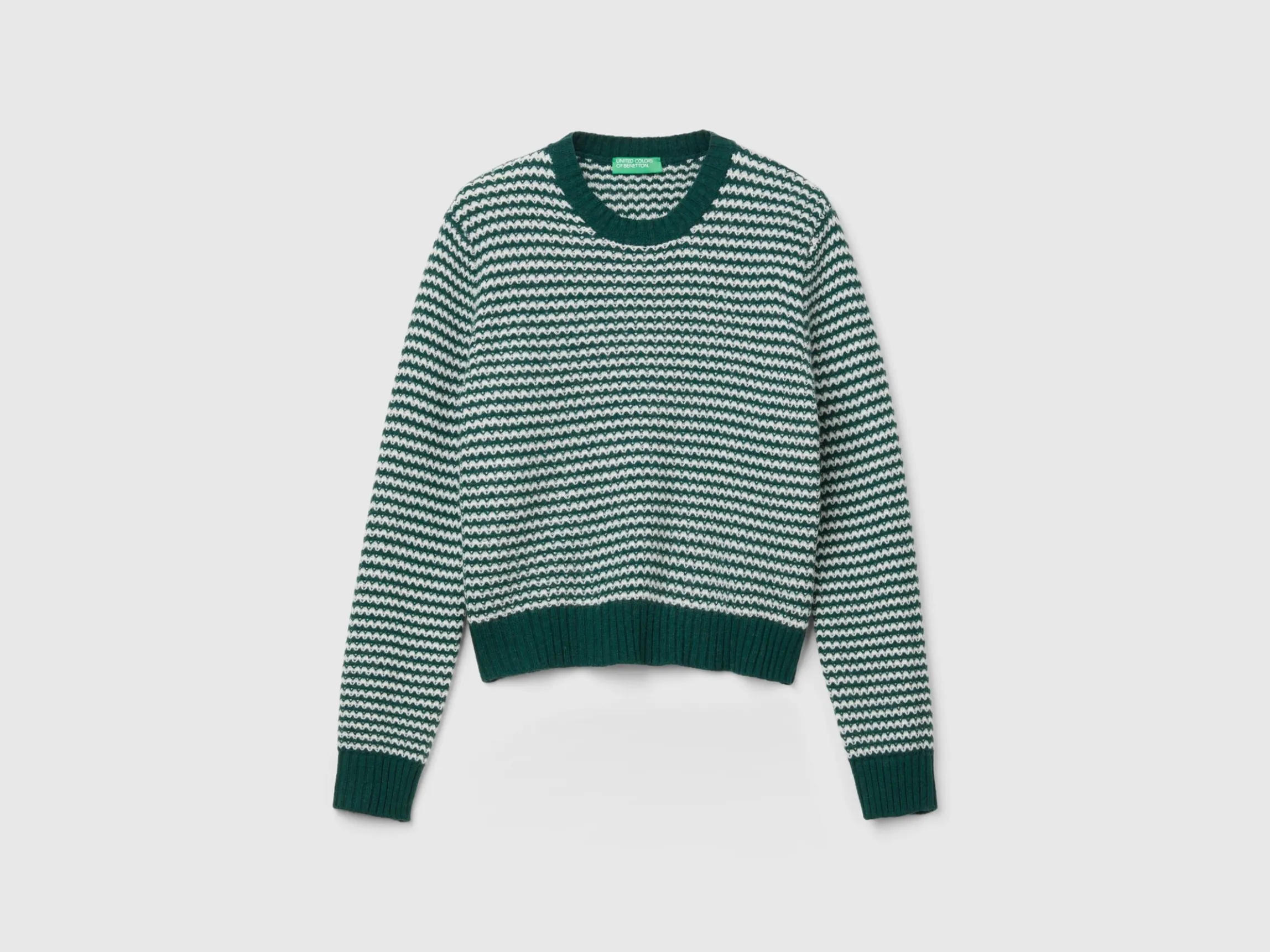 Cropped patterned sweater