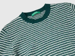 Cropped patterned sweater