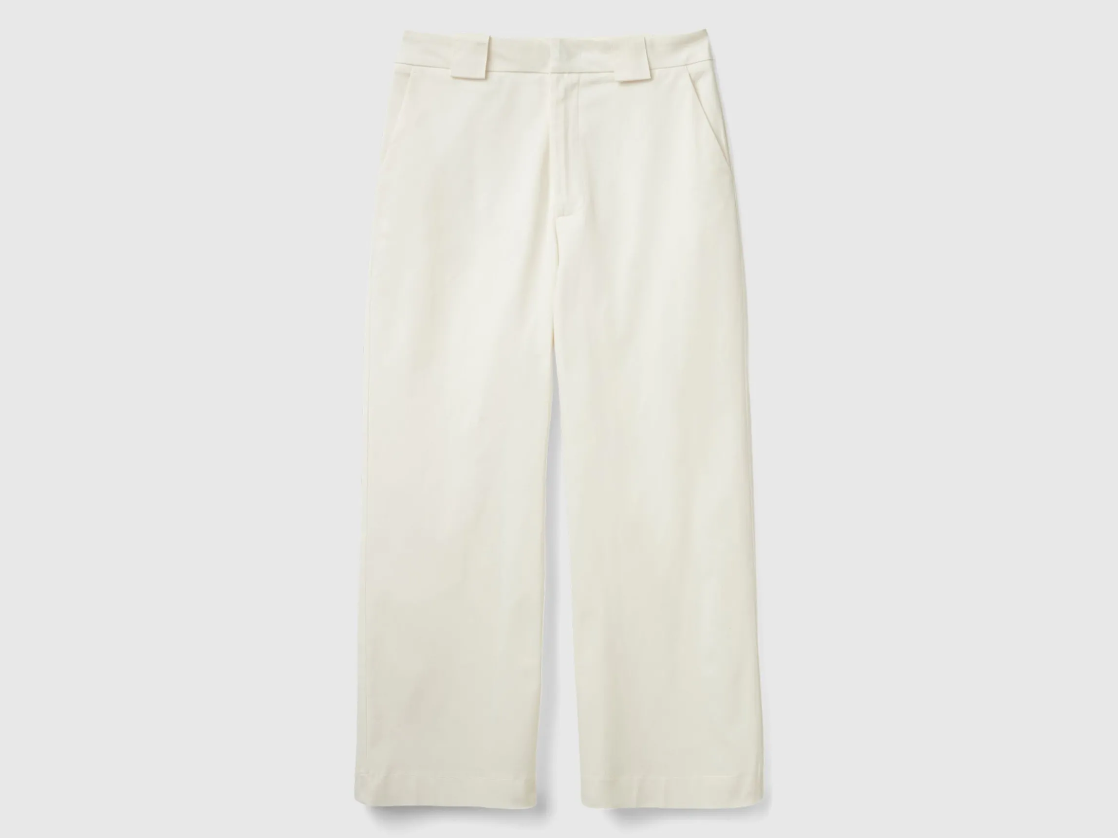 Cropped straight leg trousers