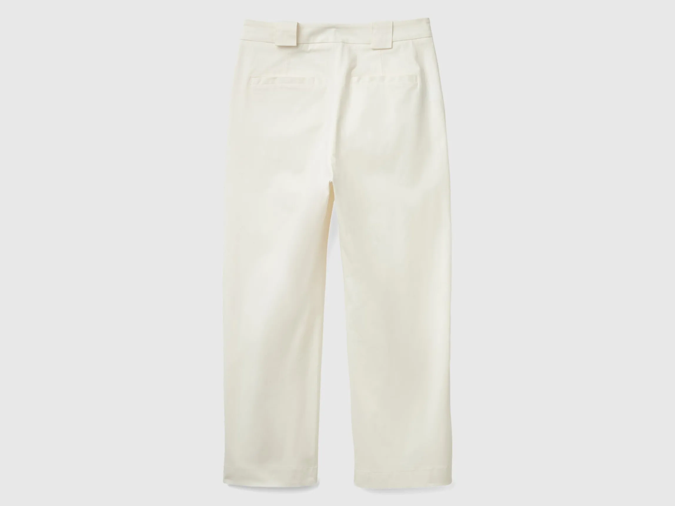 Cropped straight leg trousers