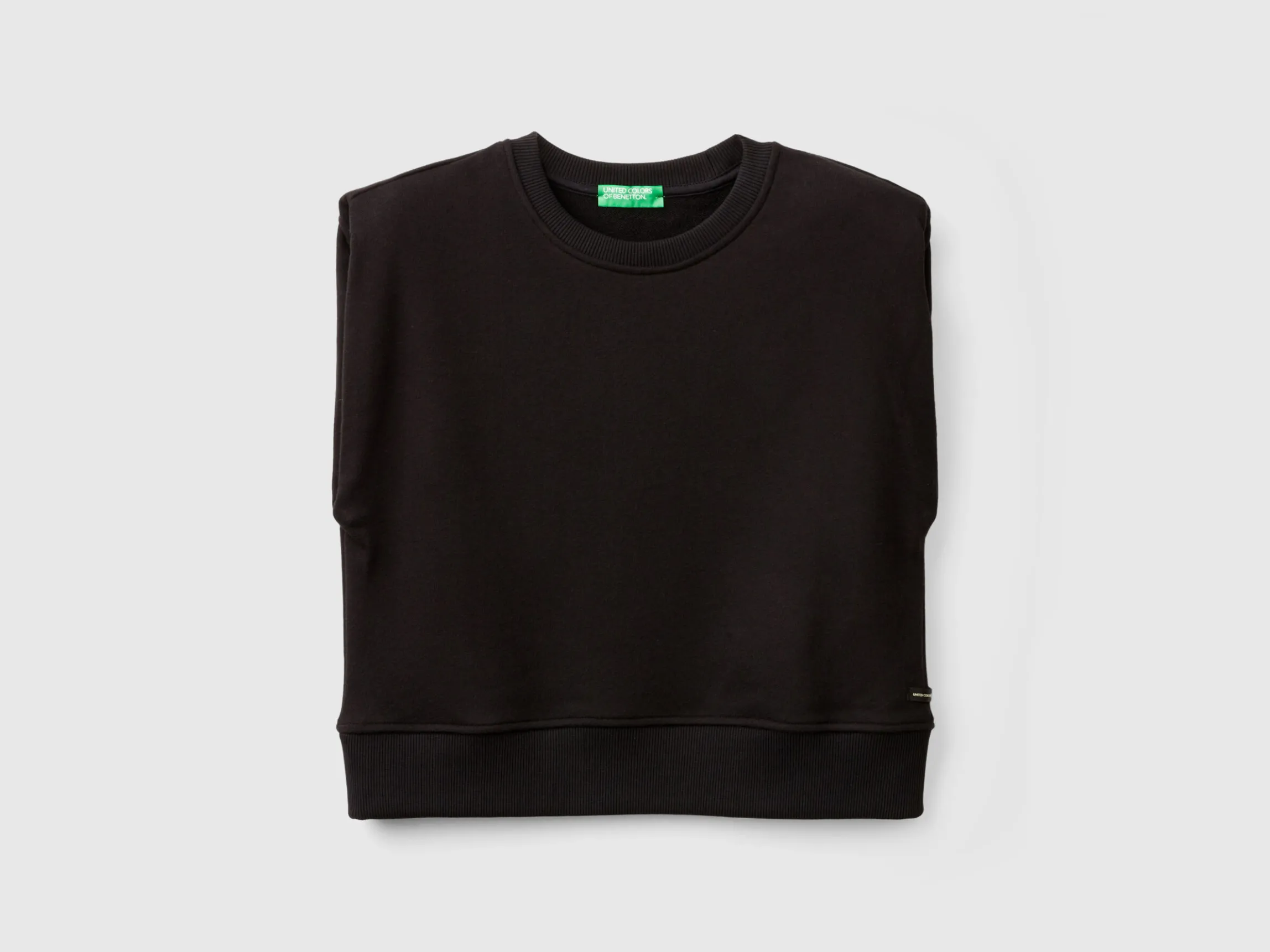Cropped sweat fabric vest