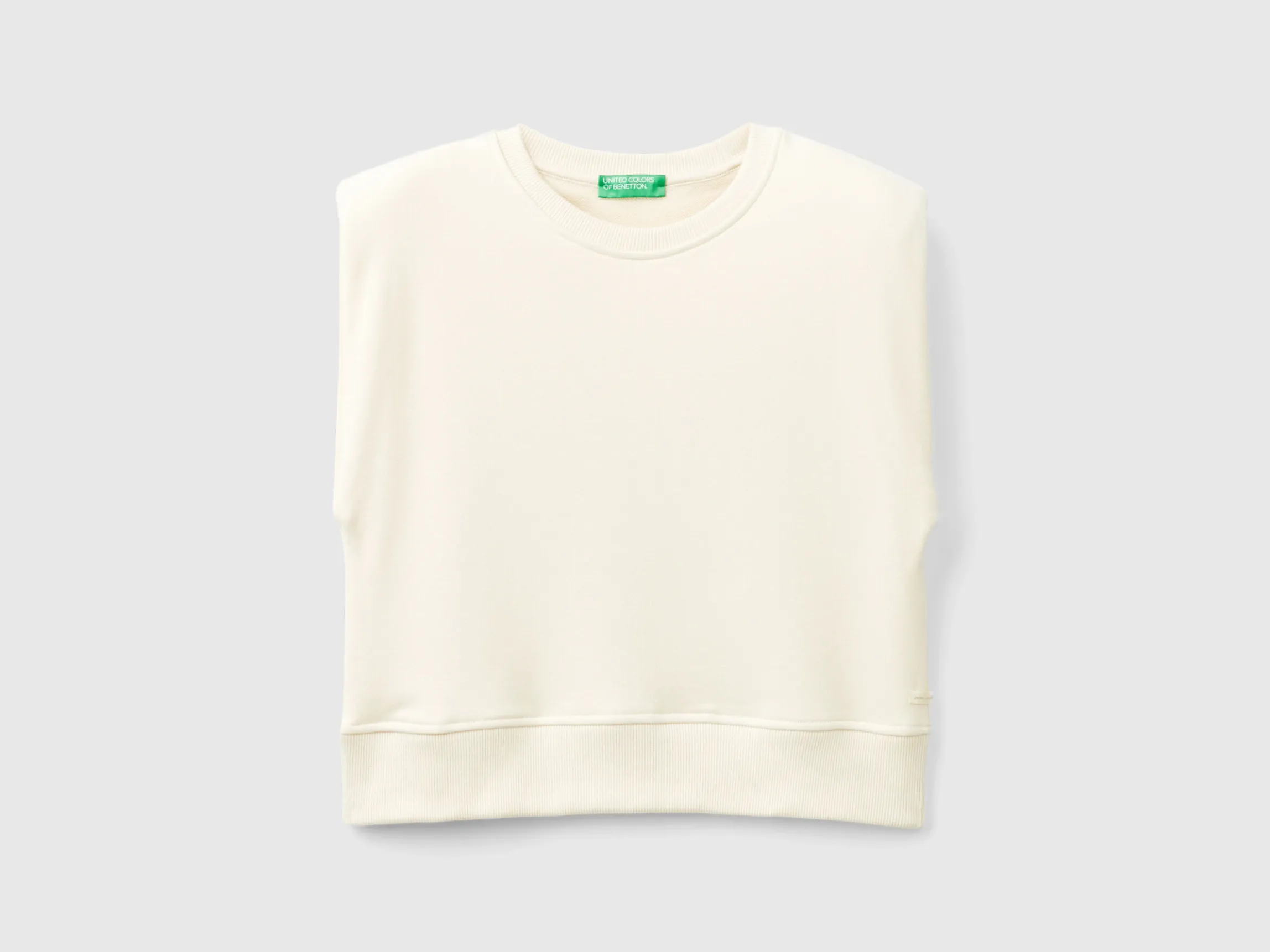 Cropped sweat fabric vest