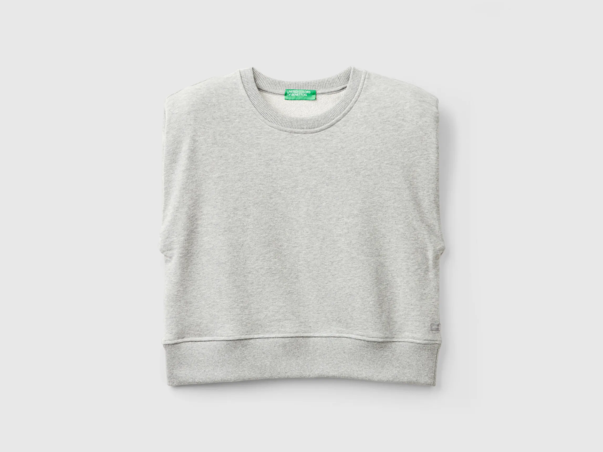 Cropped sweat fabric vest