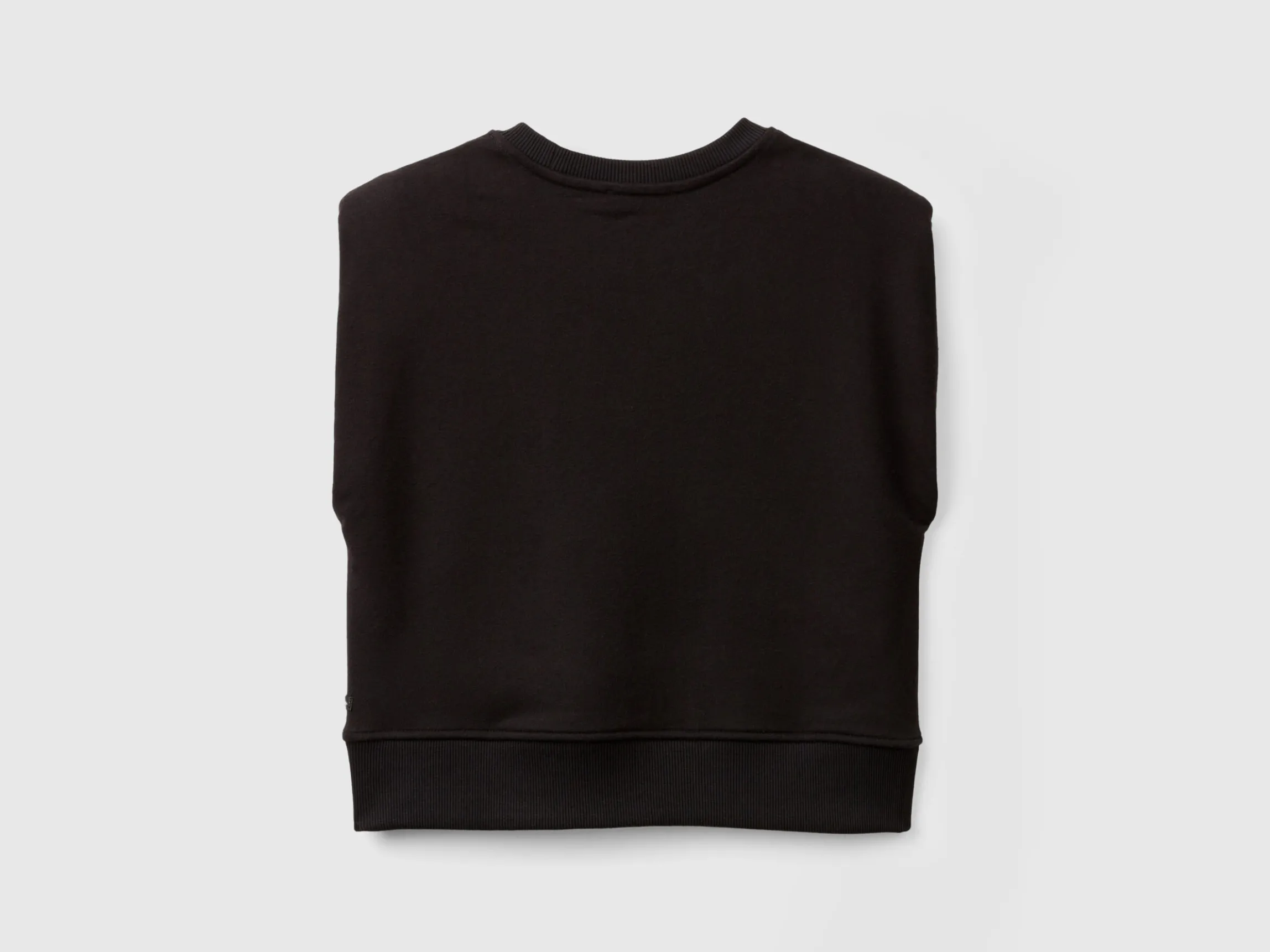 Cropped sweat fabric vest