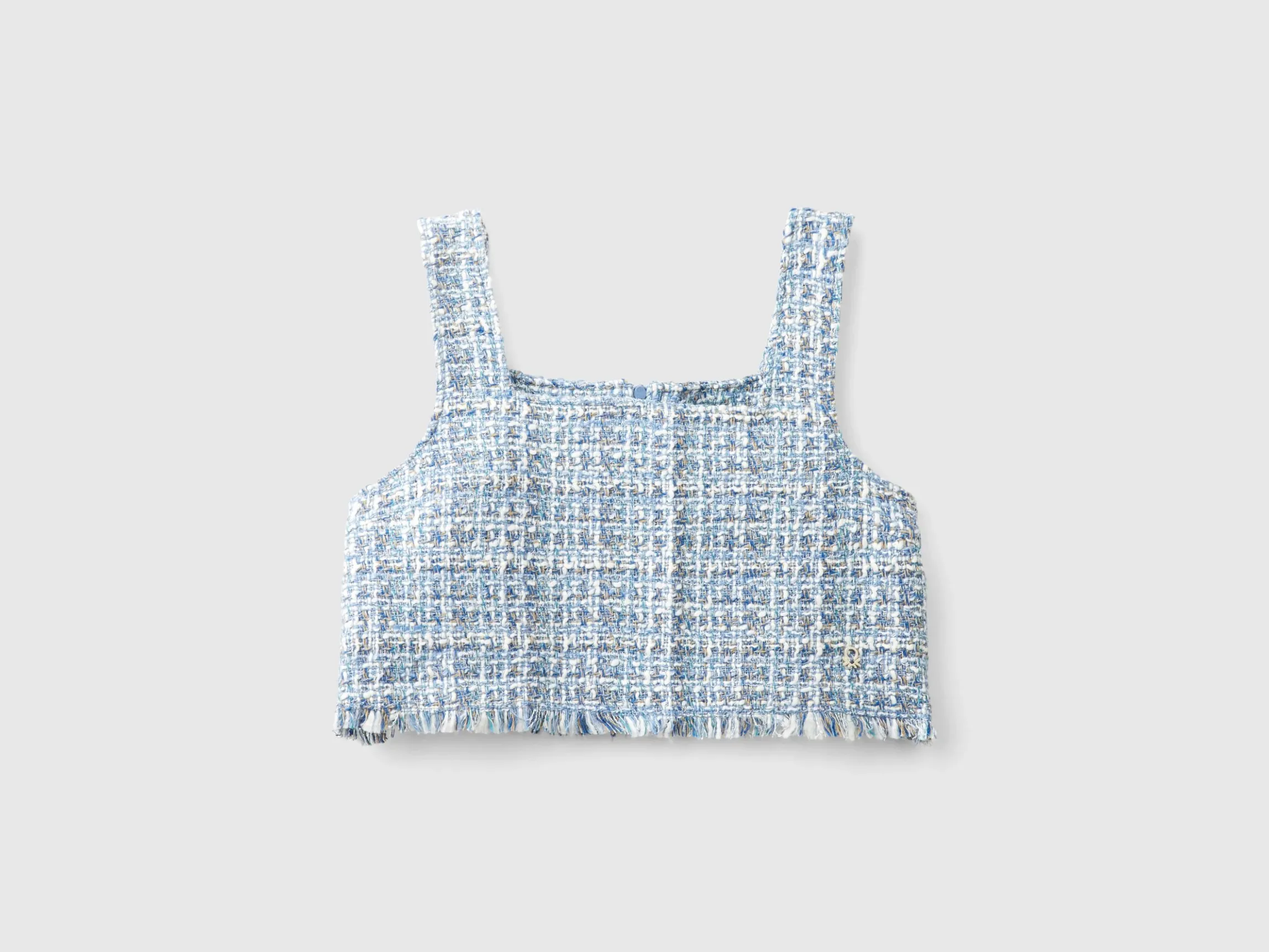 Cropped tweed top