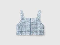 Cropped tweed top