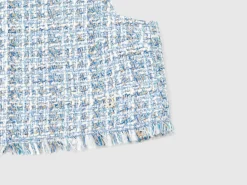 Cropped tweed top