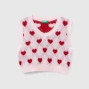 Cropped vest with heart motif