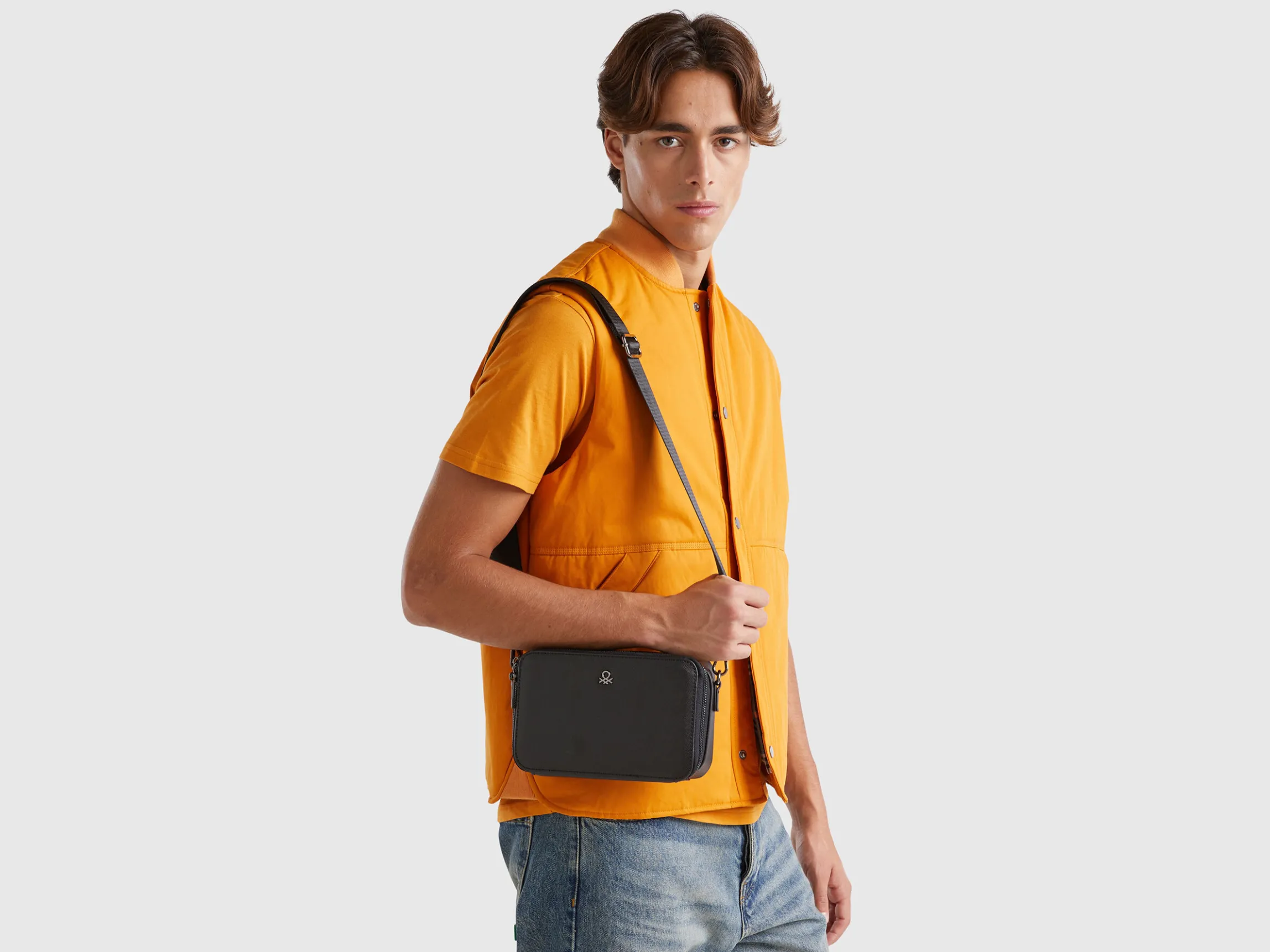 Crossbody bag in imitation leather