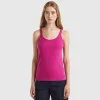 Cyclamen tank top in pure cotton
