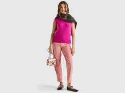 Cyclamen vest in pure Merino wool