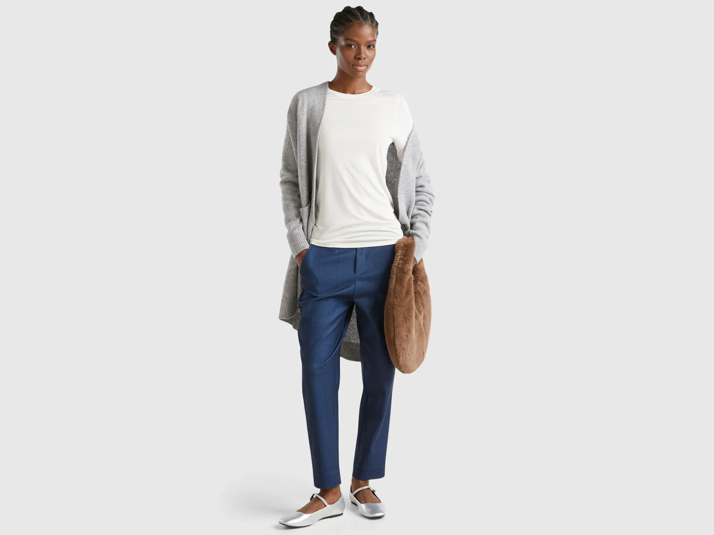 Dark blue Prince of Wales joggers