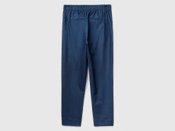 Dark blue Prince of Wales joggers