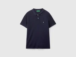 Dark blue regular fit polo