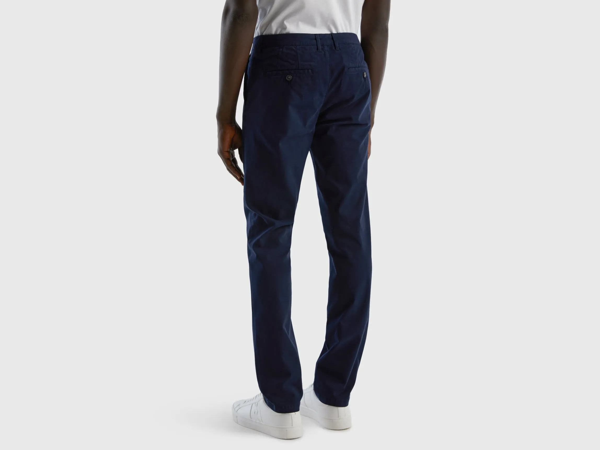 Dark blue slim fit chinos