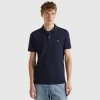 Dark blue slim fit polo