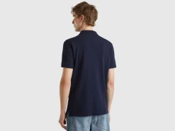 Dark blue slim fit polo