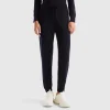 Dark blue sporty trousers in cashmere blend
