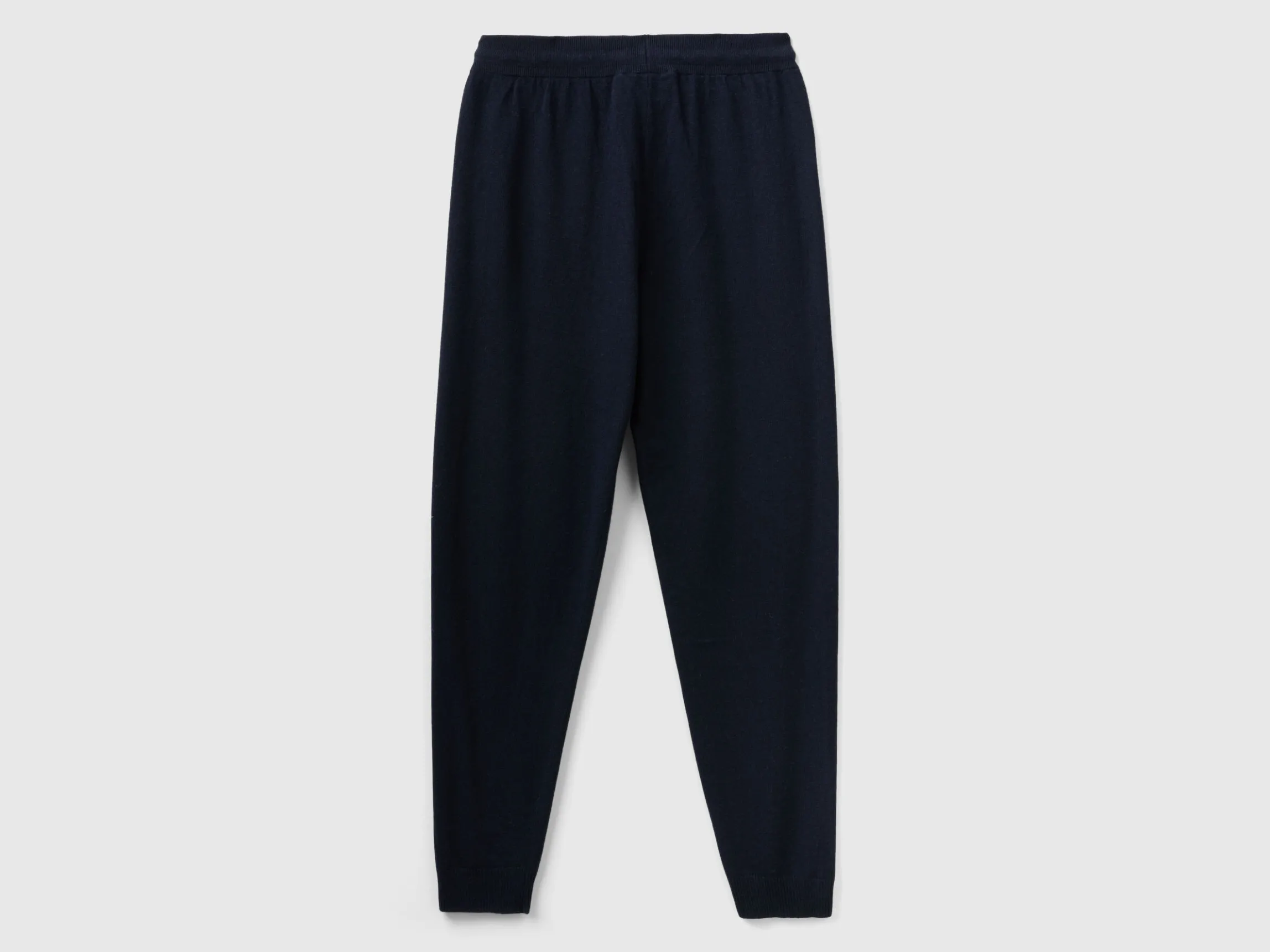 Dark blue sporty trousers in cashmere blend