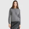 Dark gray cardigan in pure cashmere