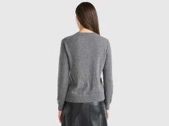 Dark gray cardigan in pure cashmere