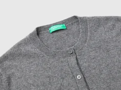 Dark gray cardigan in pure cashmere
