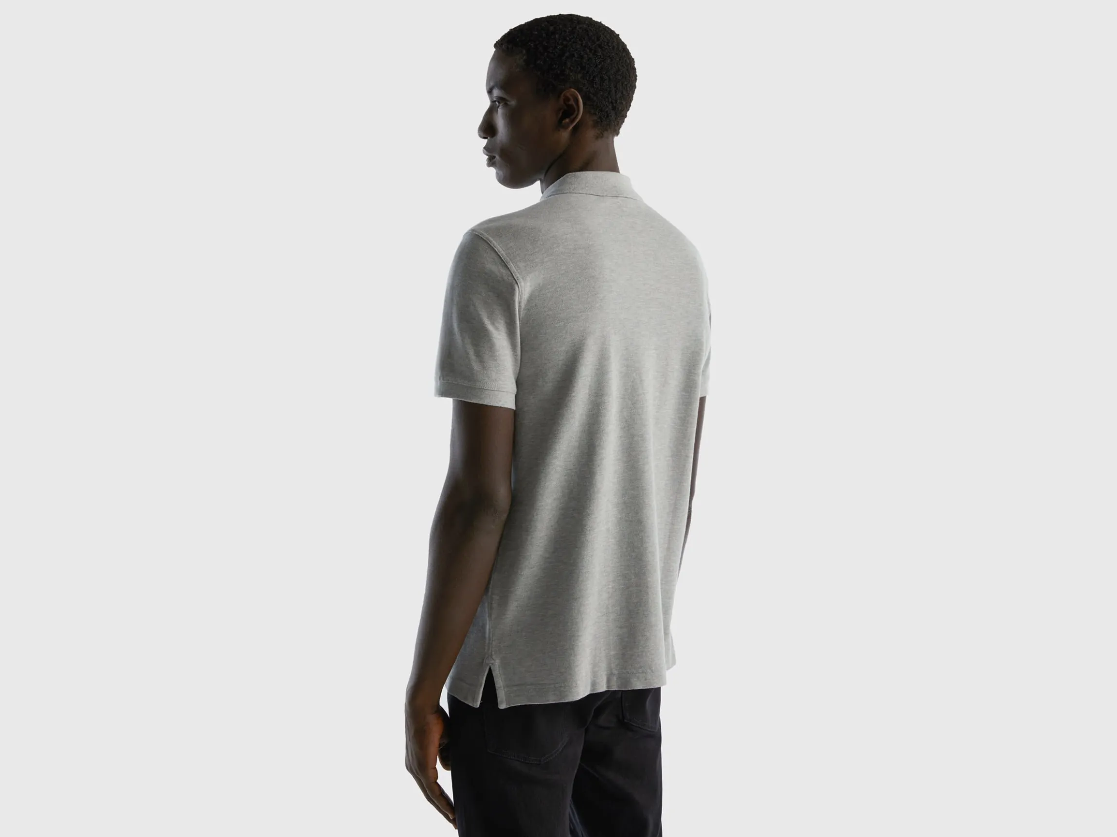 Dark gray regular fit polo