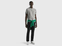 Dark gray regular fit polo