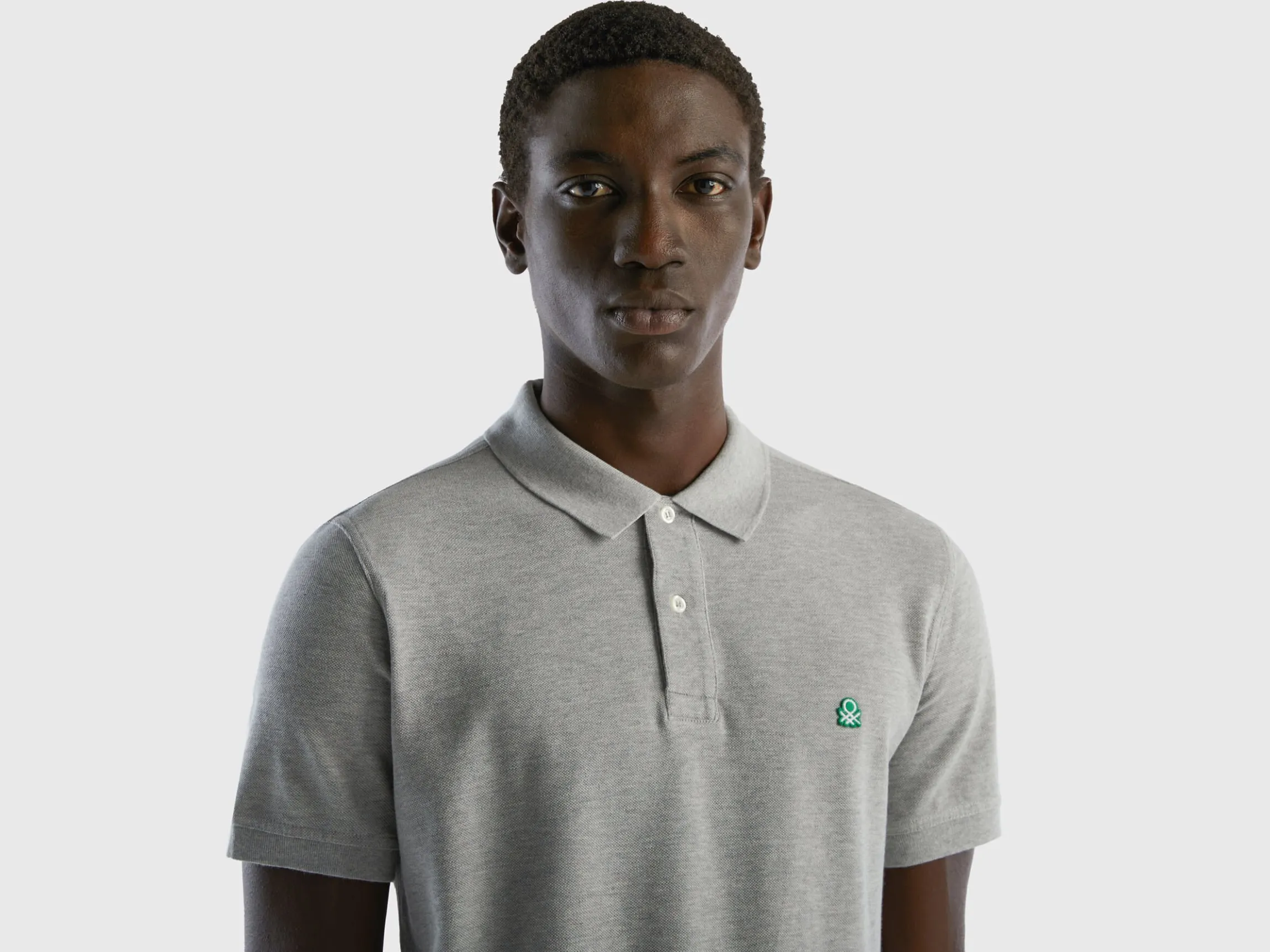 Dark gray regular fit polo
