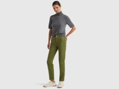 Dark gray short sleeve turtleneck in cashmere blend