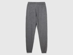 Dark gray sporty trousers in cashmere blend