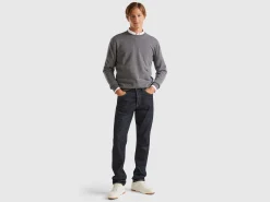 Dark gray sweater in pure cashmere
