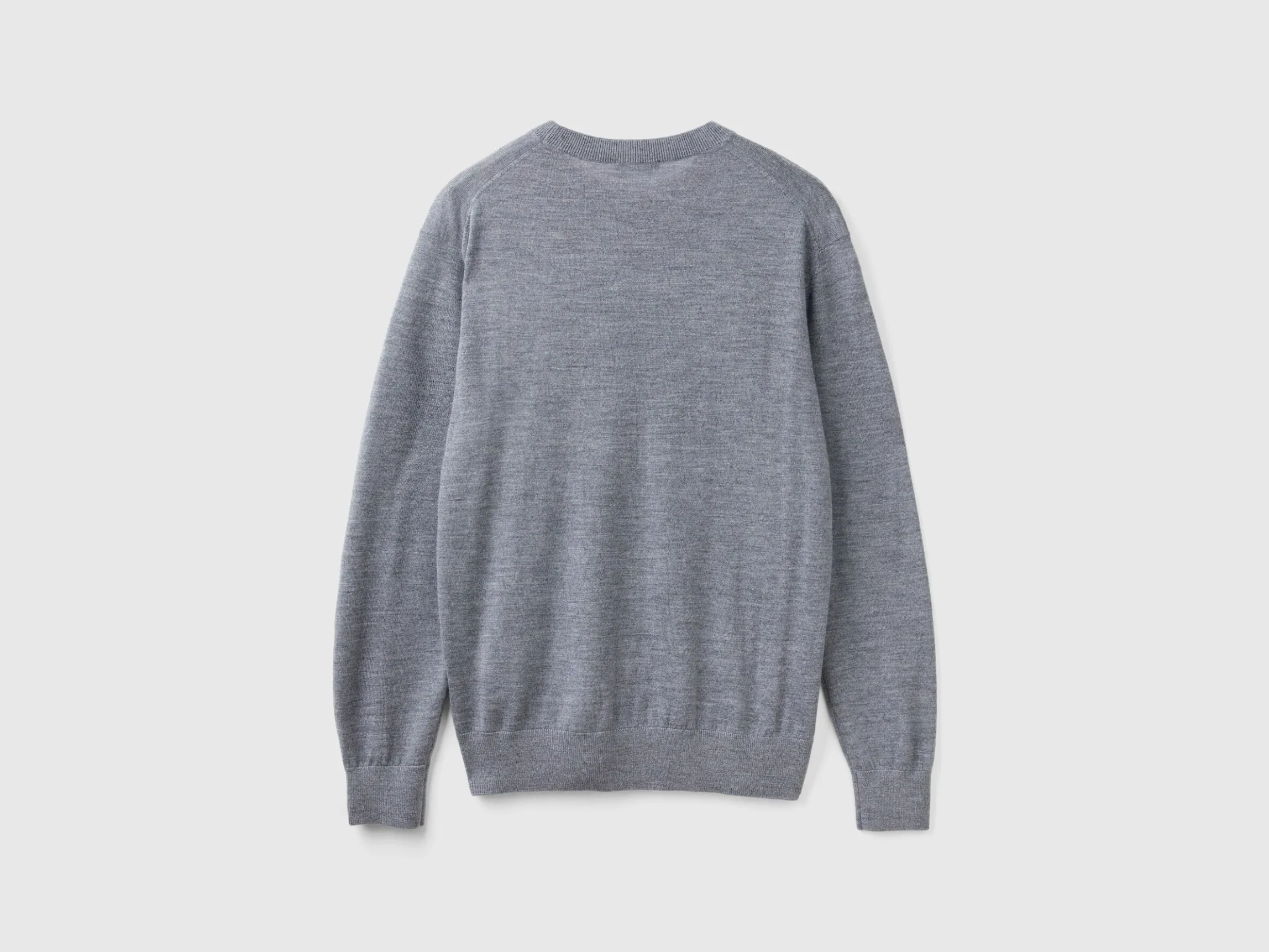 Dark gray sweater in pure Merino wool