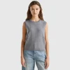 Dark gray vest in pure Merino wool