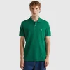 Dark green regular fit polo