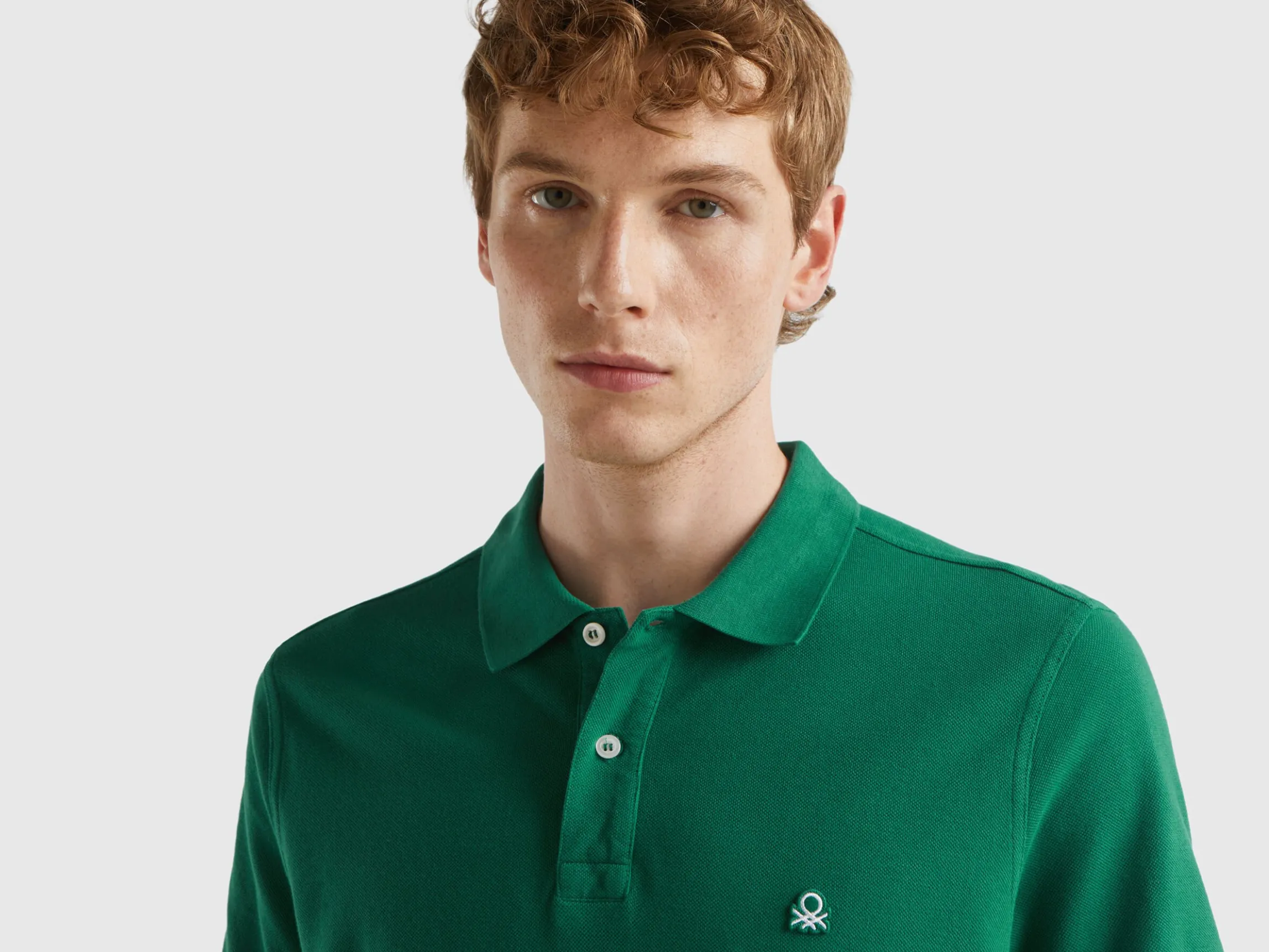 Dark green regular fit polo