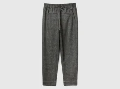 Dark grey Prince of Wales joggers