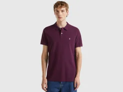 Dark purple regular fit polo