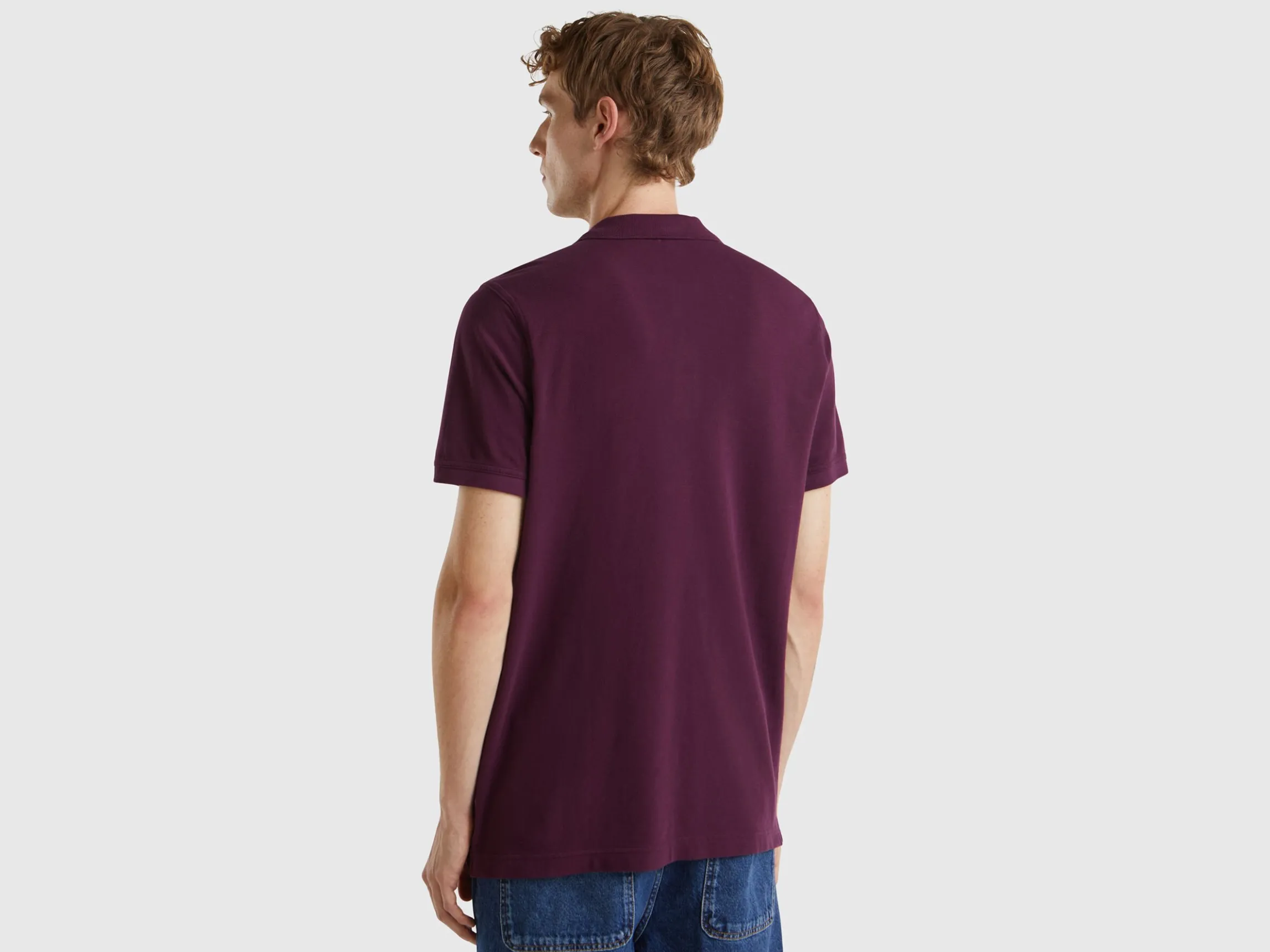 Dark purple regular fit polo