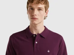 Dark purple regular fit polo