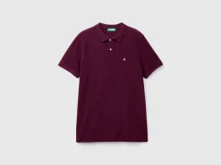 Dark purple regular fit polo