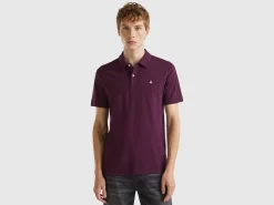 Dark purple slim fit polo